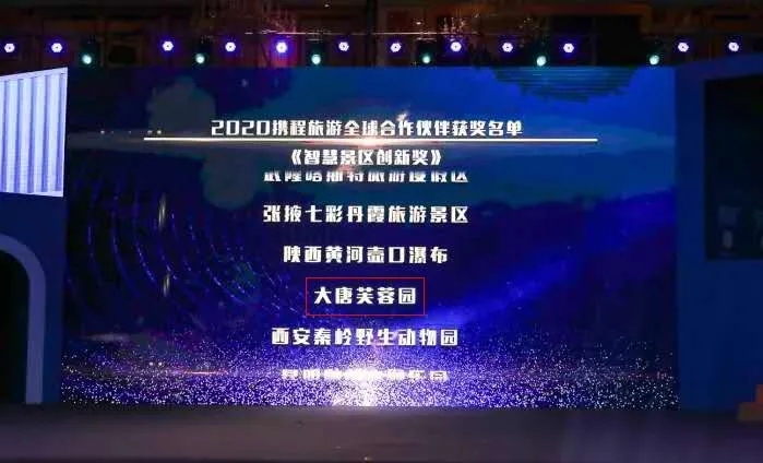 “蓉”影力丨大唐芙蓉園獲“智慧景區(qū)創(chuàng)新獎(jiǎng)”！